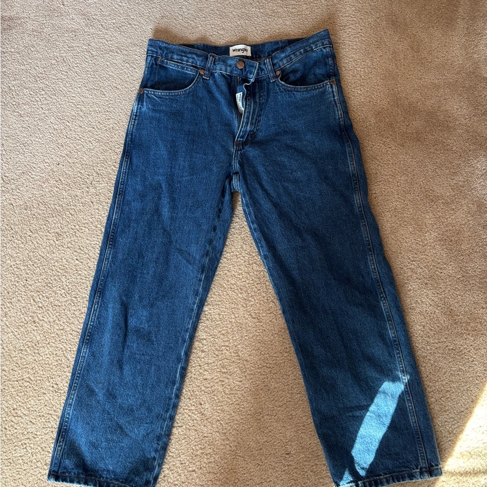 Wrangler Men's Deep Blue Straight Jeans